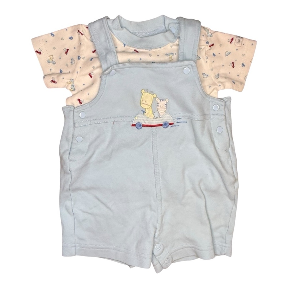 Child of Mine Light Blue Overalls with Bear Design